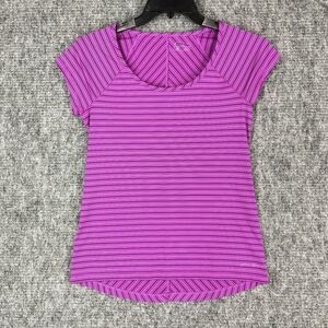 Eddie Bauer Shirt Small Womens Pink‎ Active Gym Workout Swoosh Athletic Tee